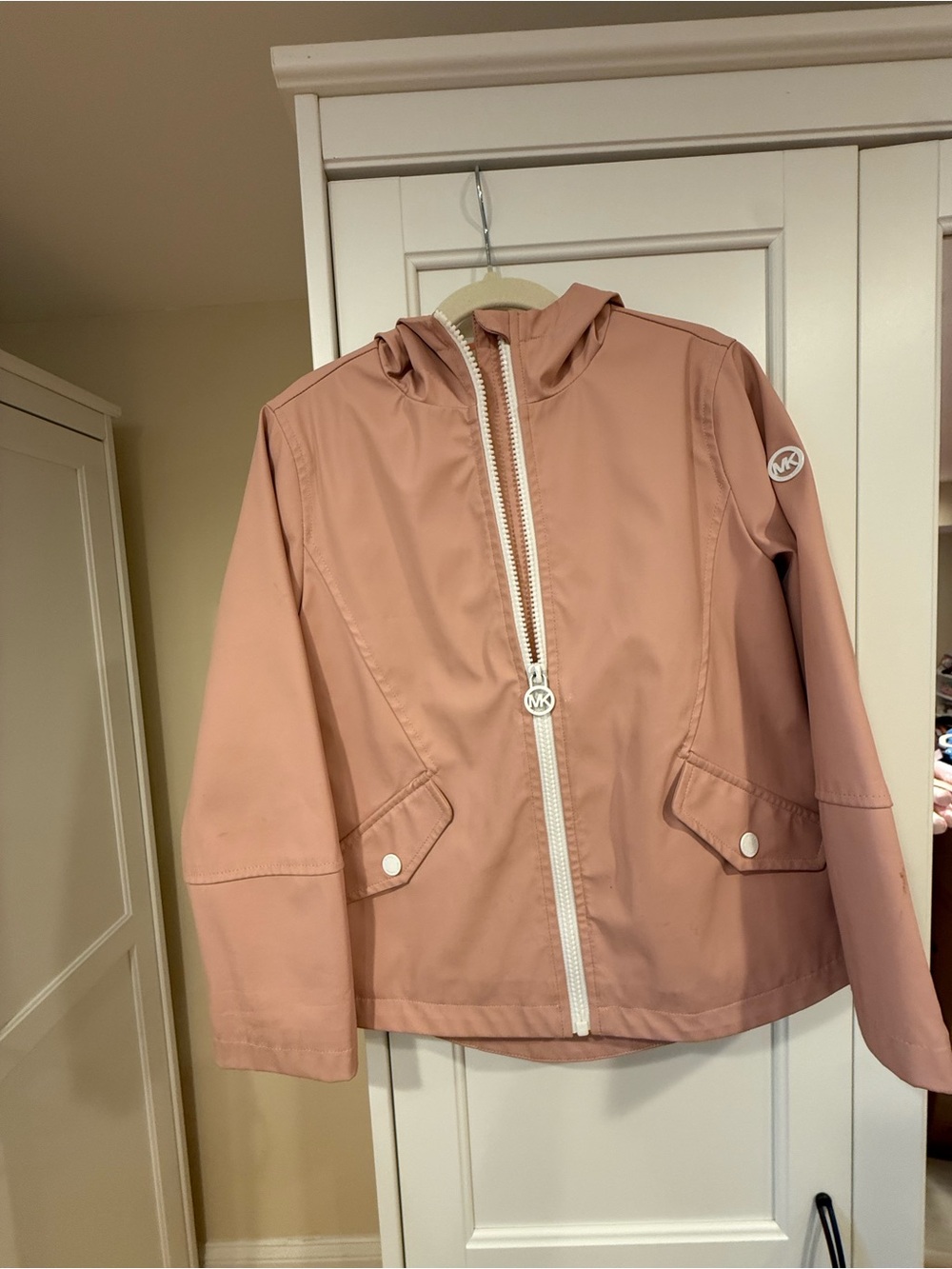 Michael Kors Kids Pink Hooded Rain Jacket